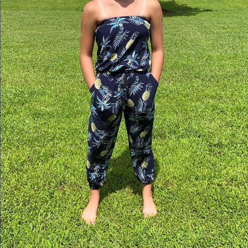 a tropical romper with pinnaples